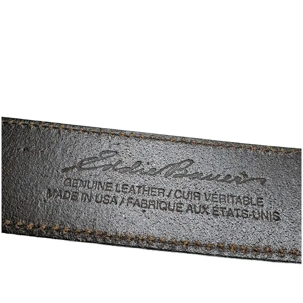 Eddie Bauer Leather Ring Belt Women S Brown Silver 2010 USA Boho Western Cowgirl
